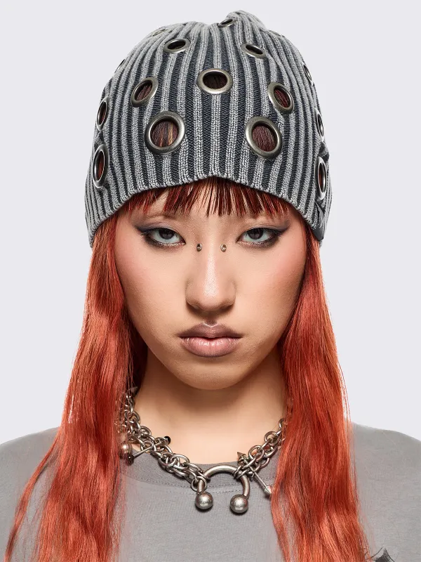 Elektra Grey Beanie sold by Minga London