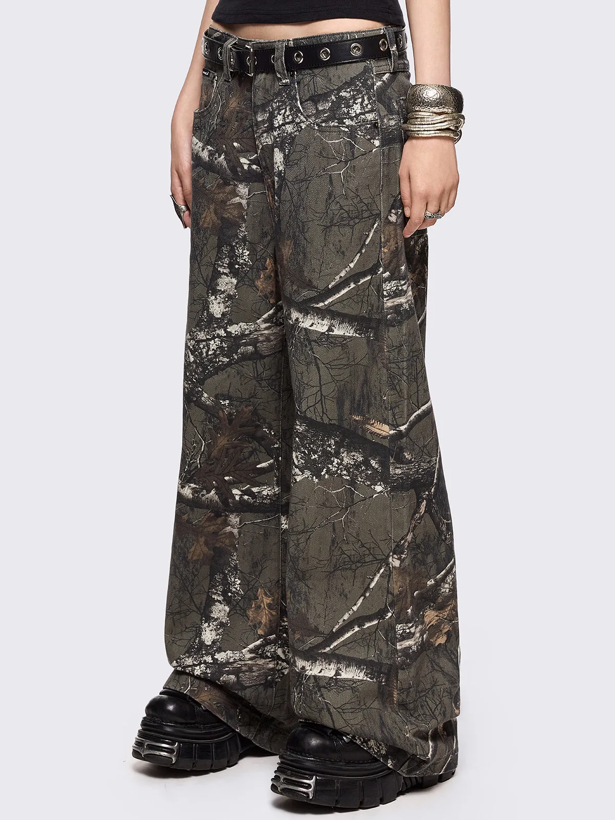 Forest Tree Camo Baggy Jeans sold by Minga London product image thumbnail 3