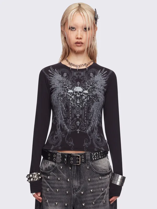Graveborn Black Top sold by Minga London