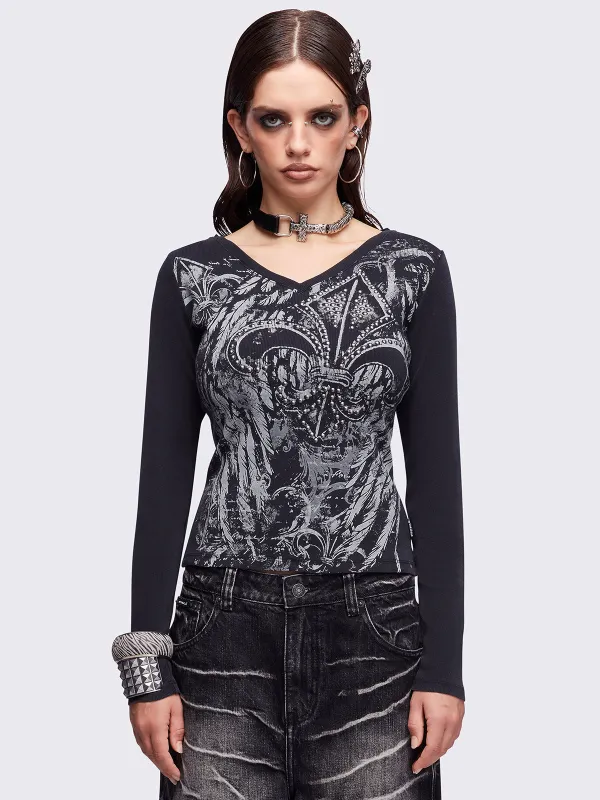 Fleur-de-lis Top sold by Minga London
