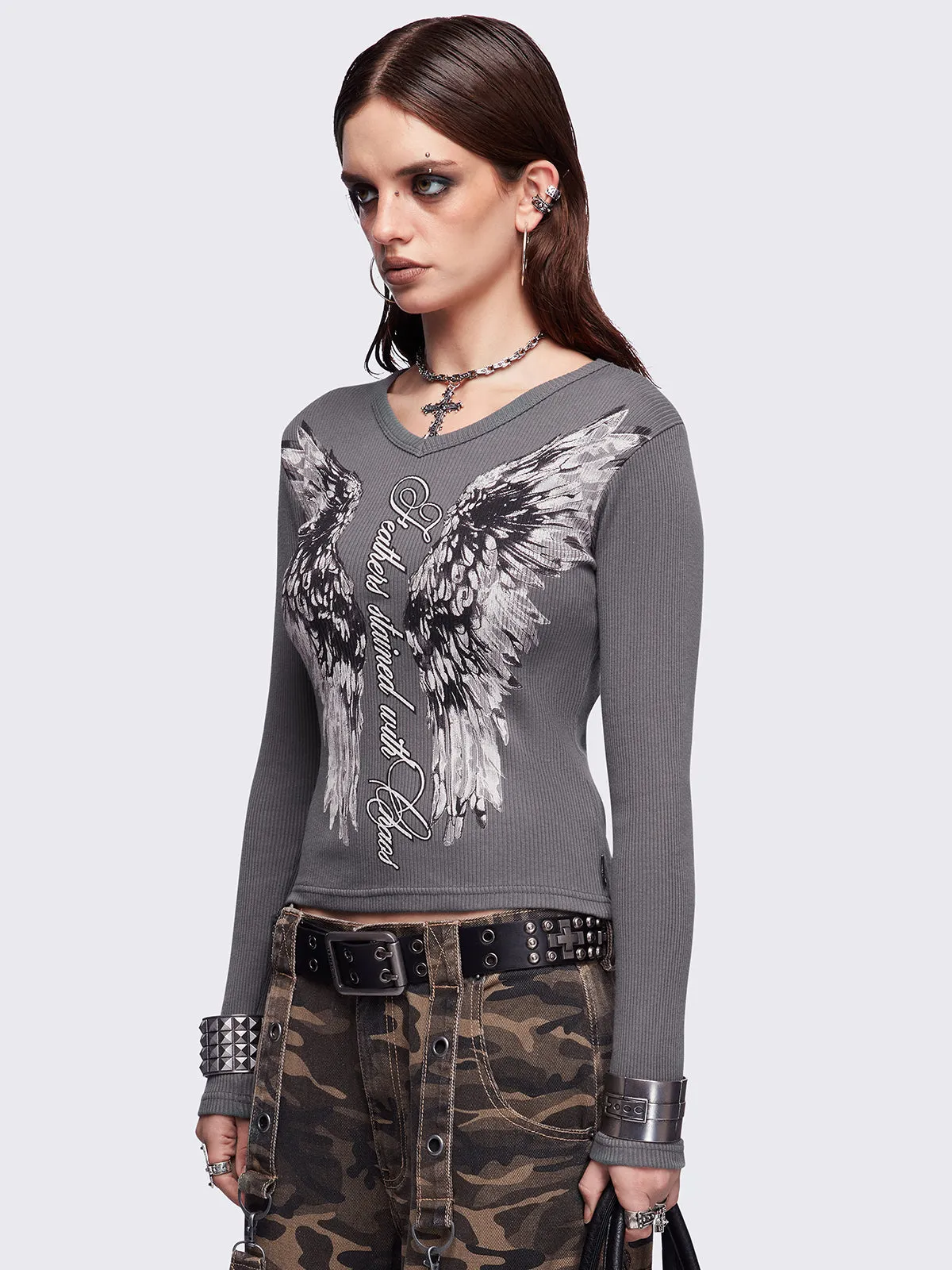 Feathers Stained Top sold by Minga London product image thumbnail 3