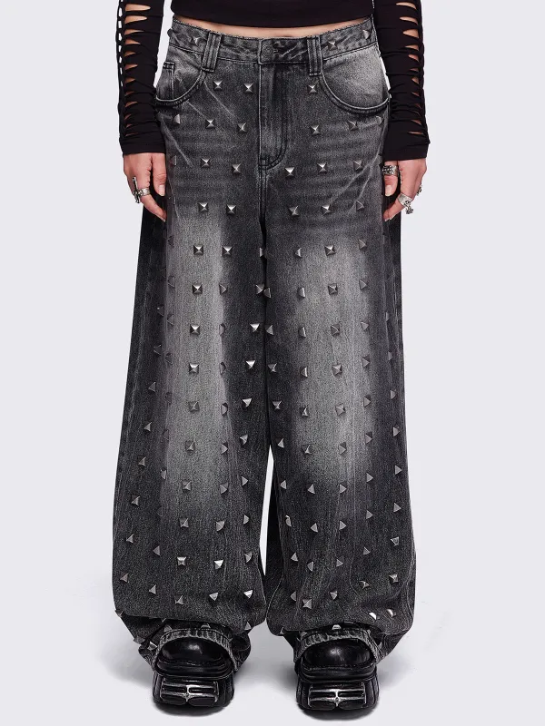 Studded Super Baggy Jeans sold by Minga London