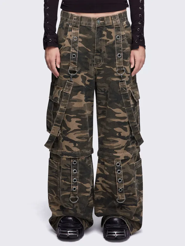 Trek Camo Cargo Jeans sold by Minga London