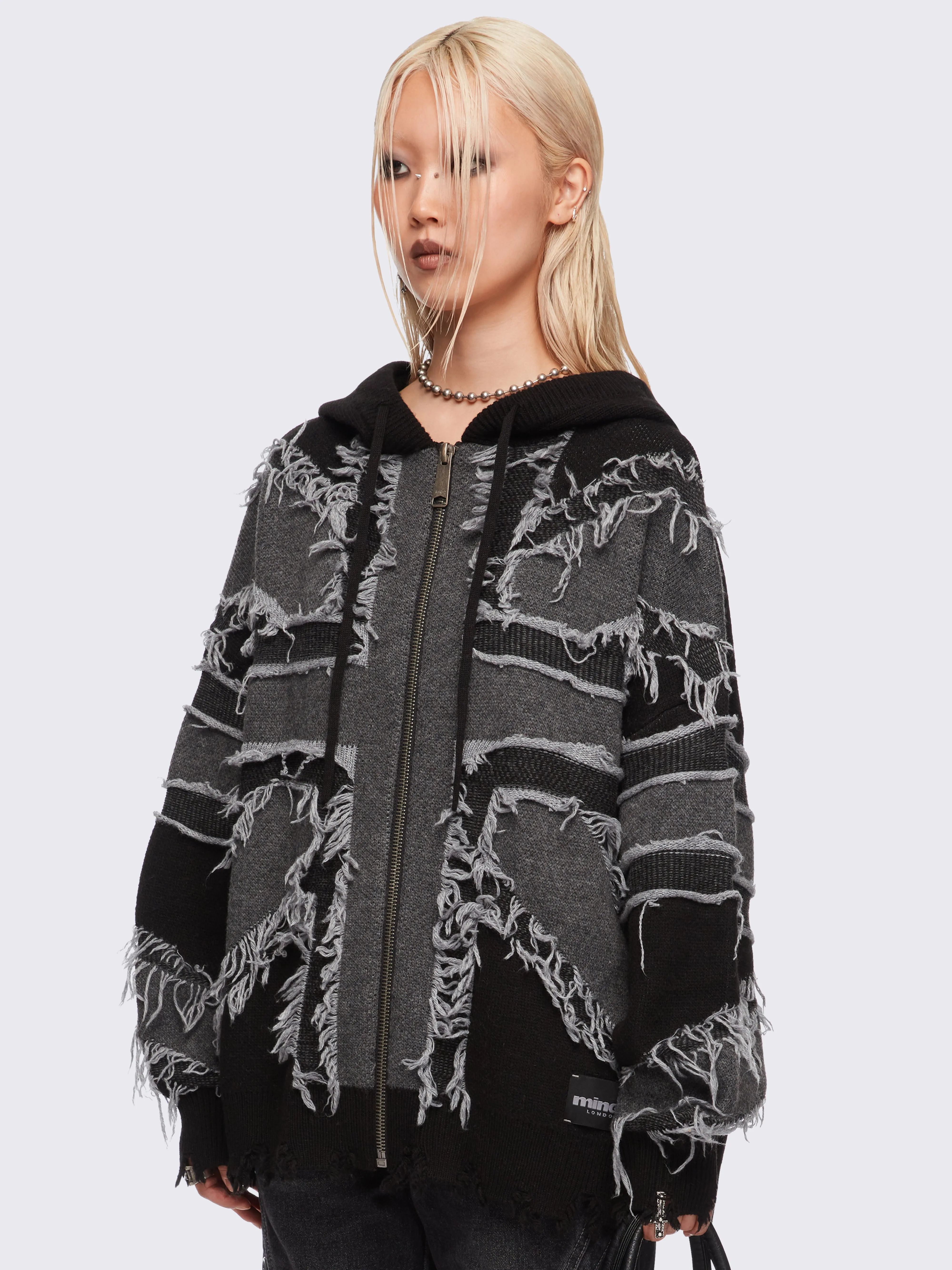 Union Jack Knitted Zip-Up Hoodie sold by Minga London product image thumbnail 3