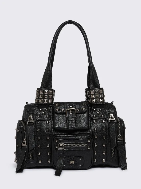 Myrrh Black Vegan Shoulder Bag sold by Minga London