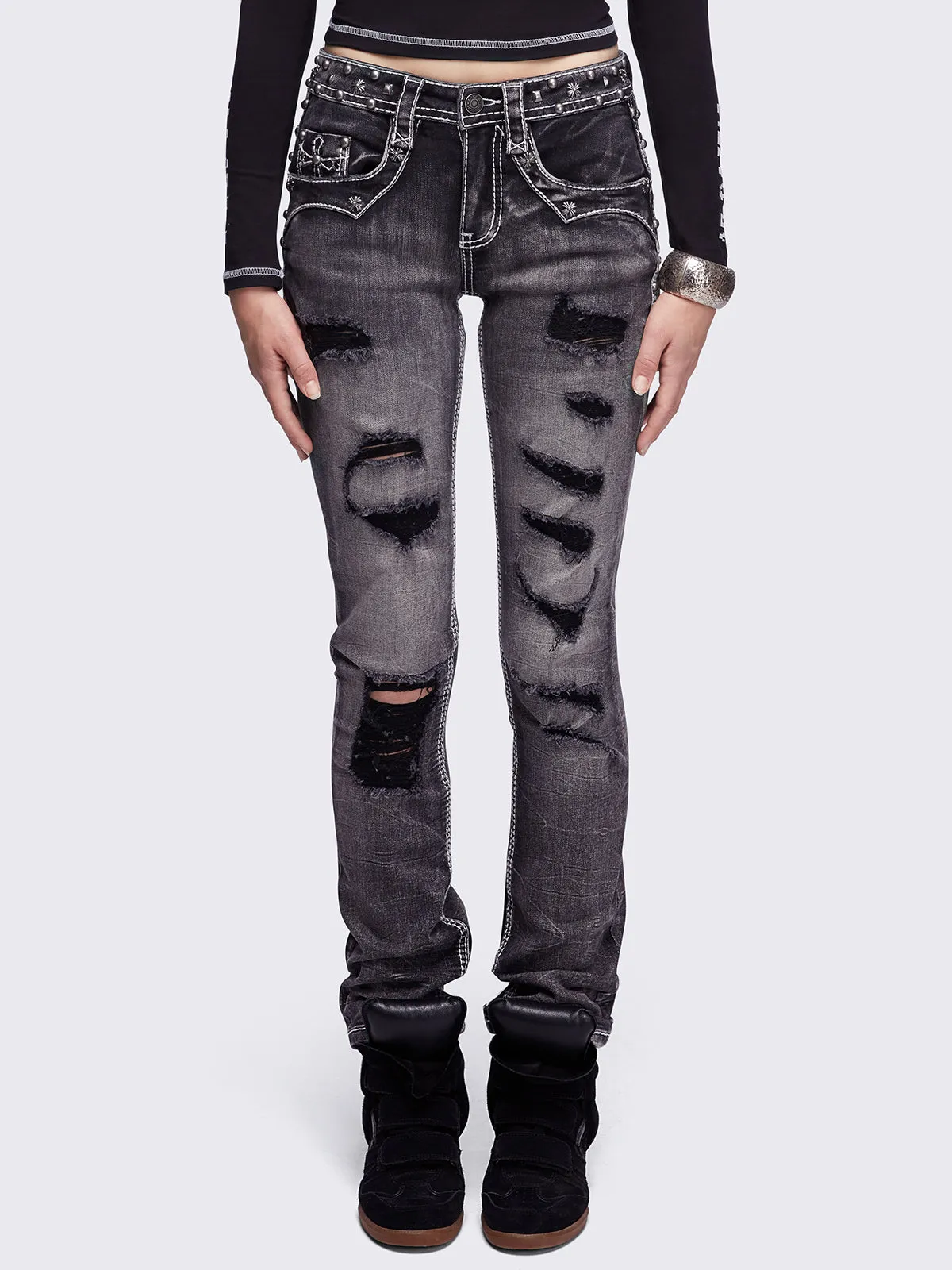 Crown Me Slim Jeans sold by Minga London