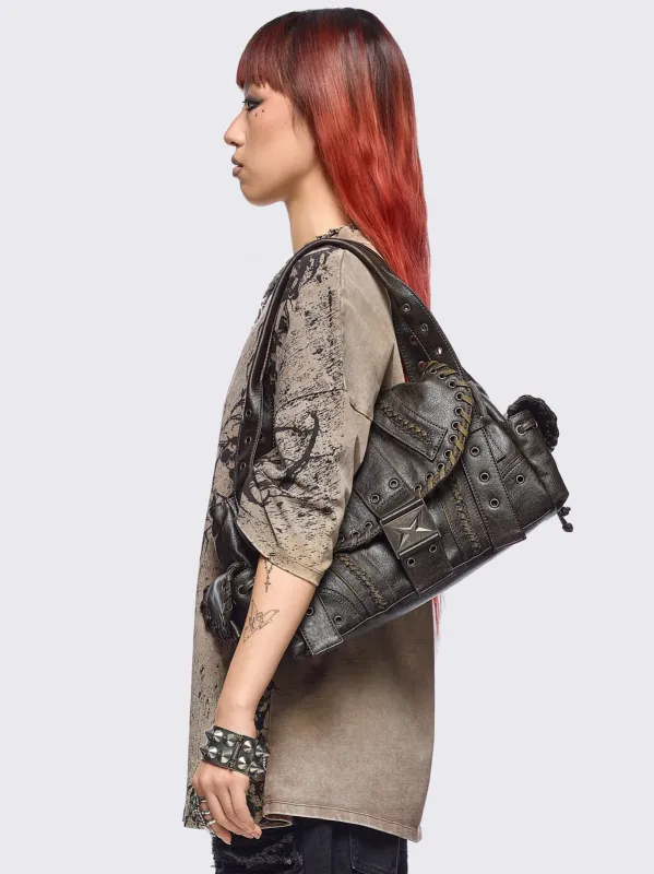 Heather Vegan Shoulder Bag sold by Minga London