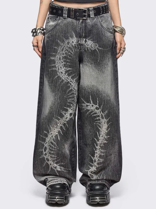 Centipede Super Baggy Jeans sold by Minga London