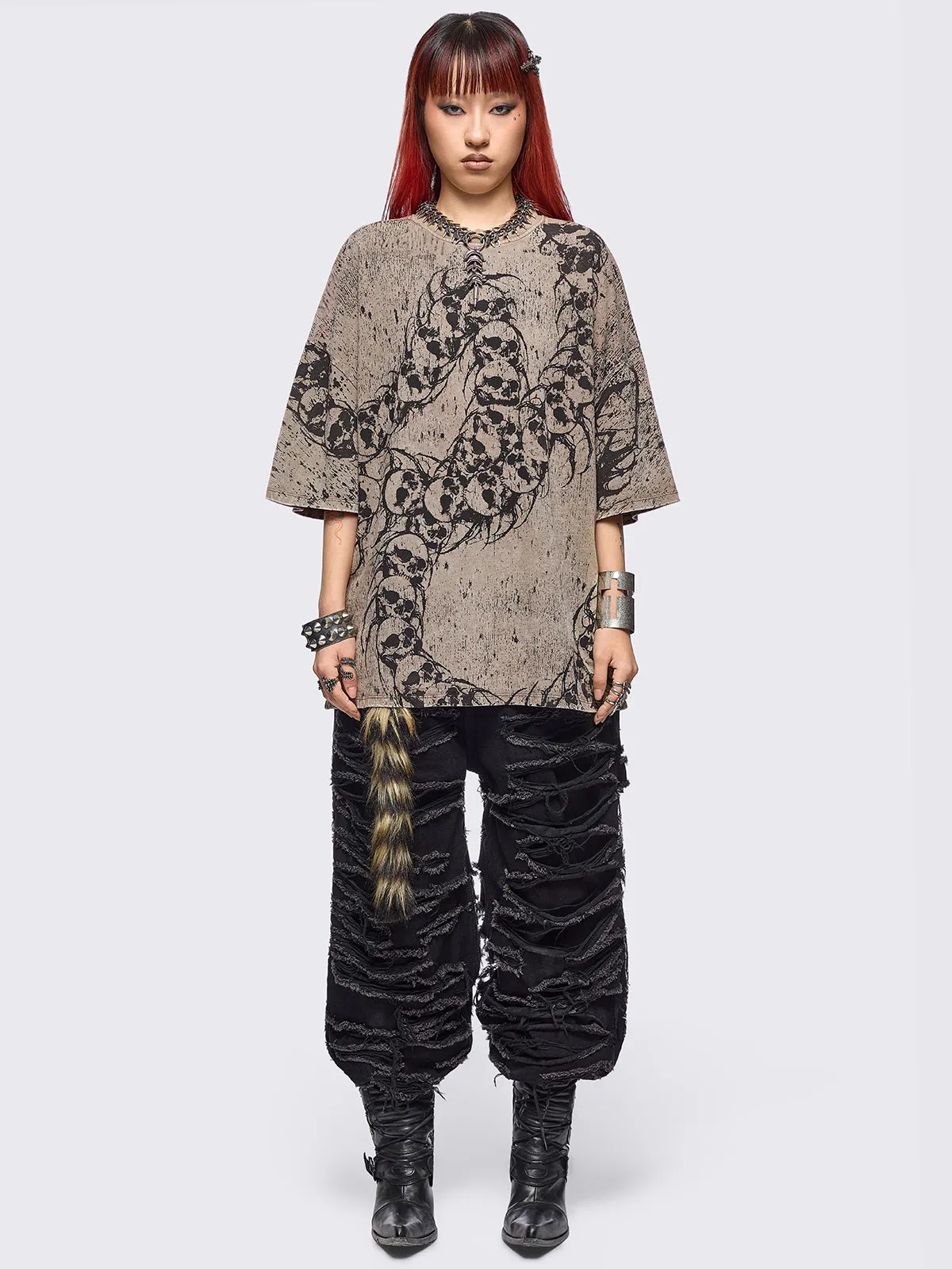 Centideath Washed T-Shirt sold by Minga London product image thumbnail 2