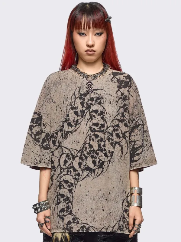 Centideath Washed T-Shirt sold by Minga London