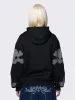 Skull Craft Patch Oversized Zip Up Hoodie sold by Minga London