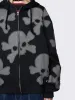 Skull Craft Patch Oversized Zip Up Hoodie sold by Minga London