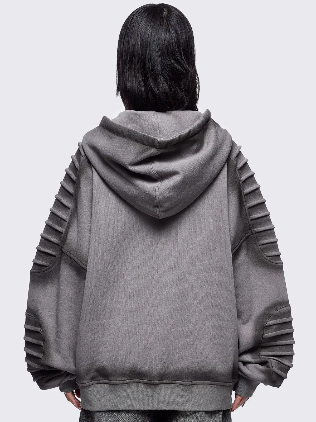 Vyre Grey Zip Up Hoodie sold by Minga London product image thumbnail 5