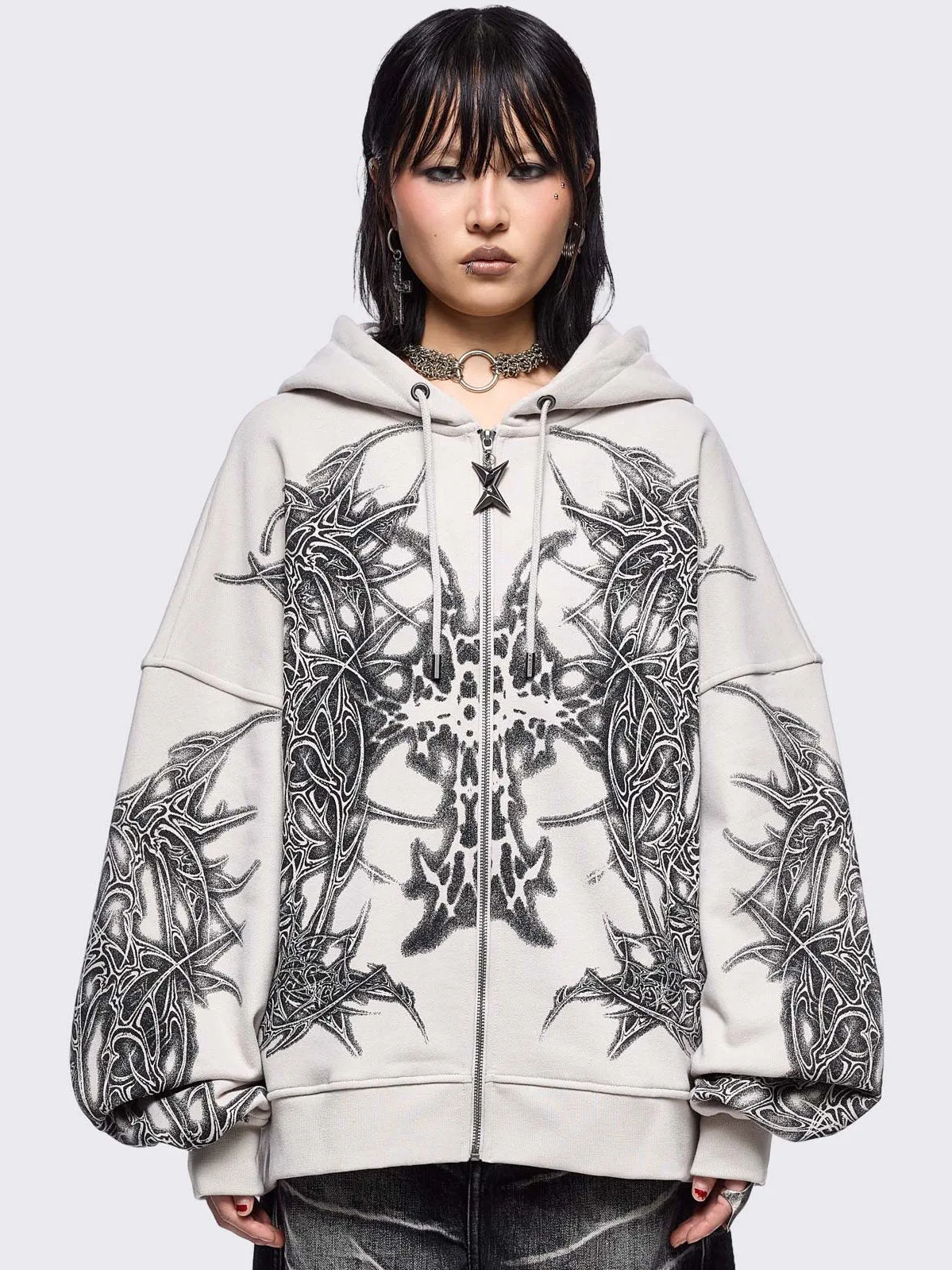 Zyre Zip Up Hoodie sold by Minga London