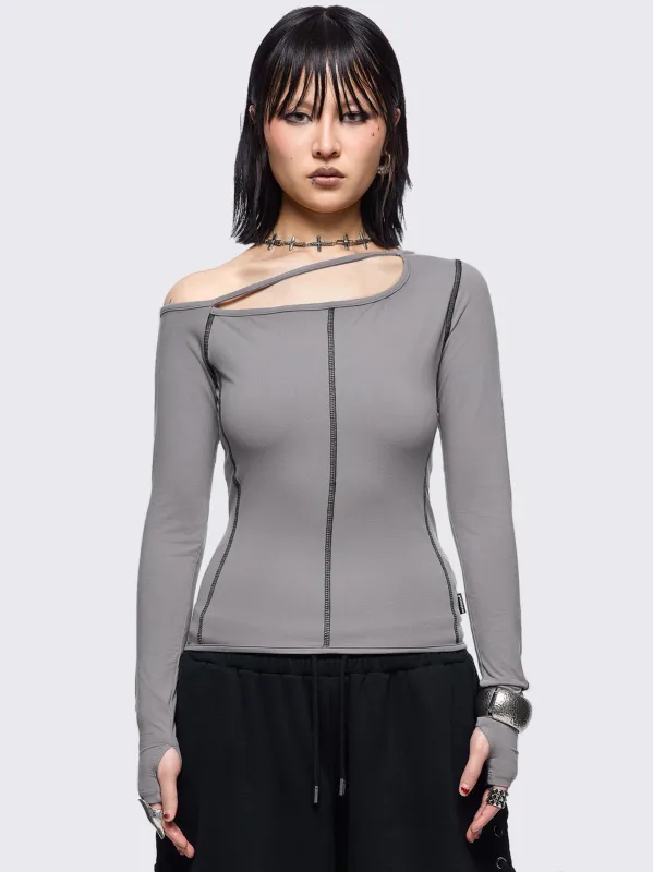 Mae Grey Cut-Out Top sold by Minga London