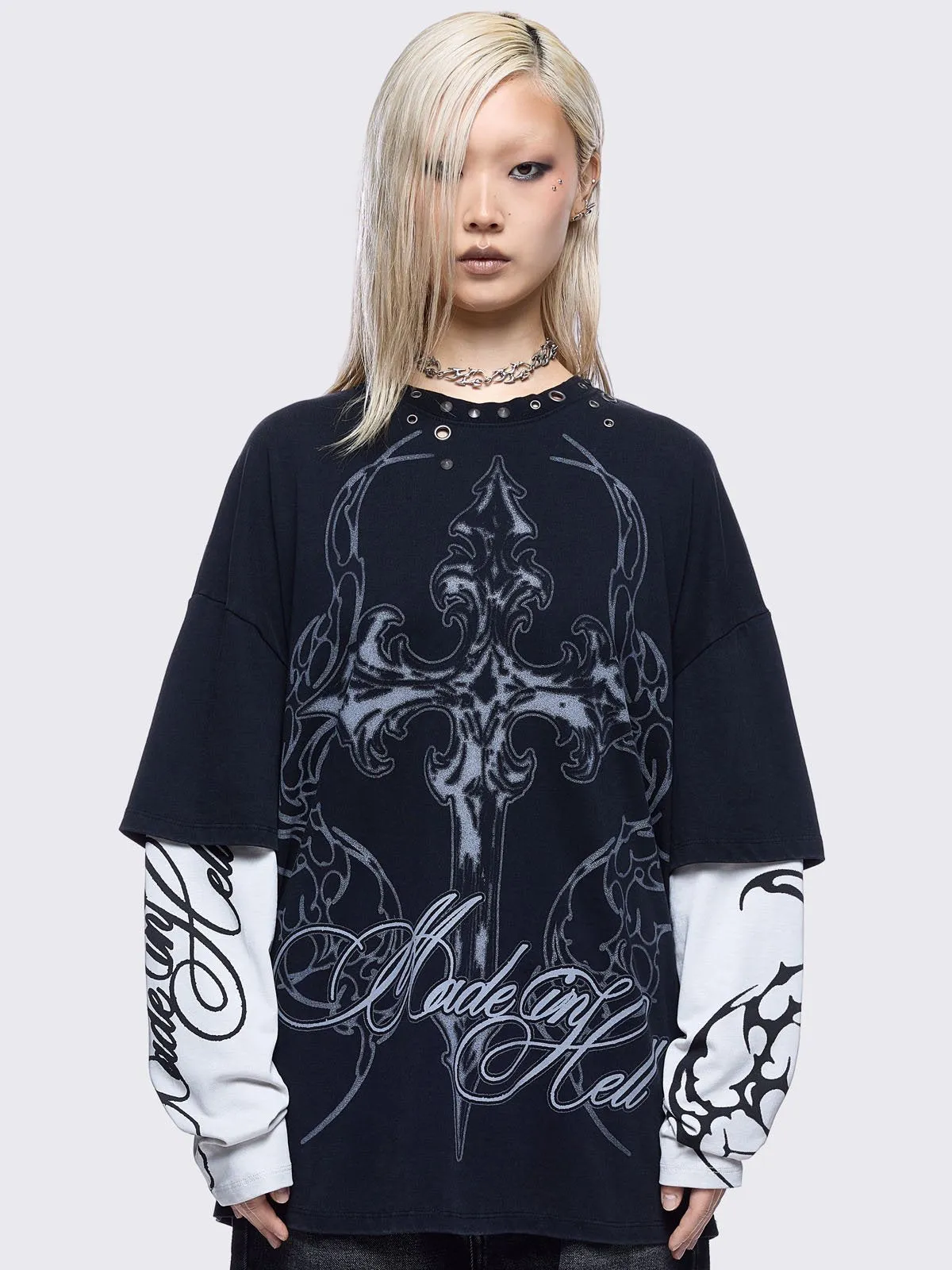 Made in Hell Layered T-Shirt sold by Minga London