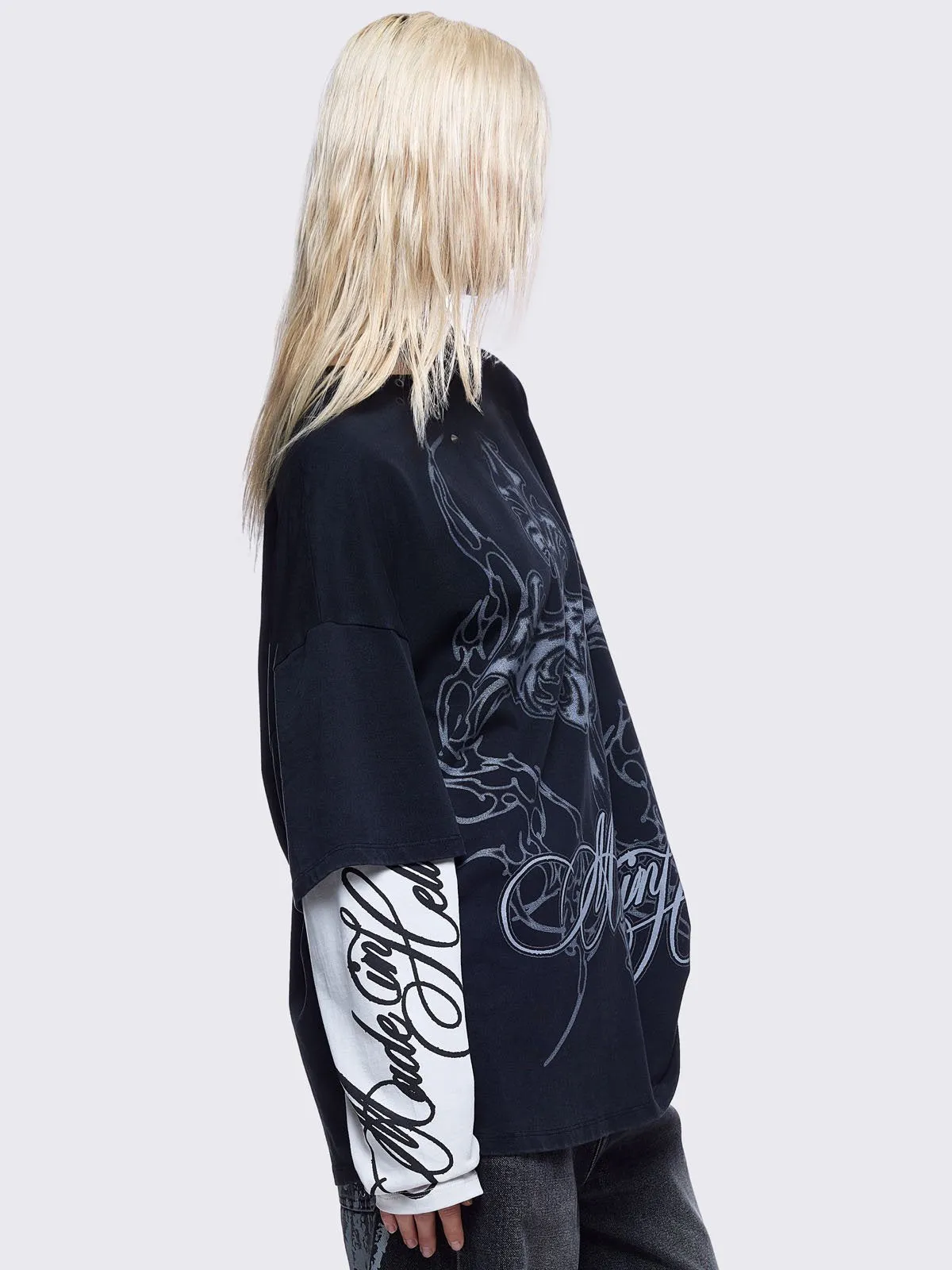 Made in Hell Layered T-Shirt sold by Minga London product image thumbnail 4