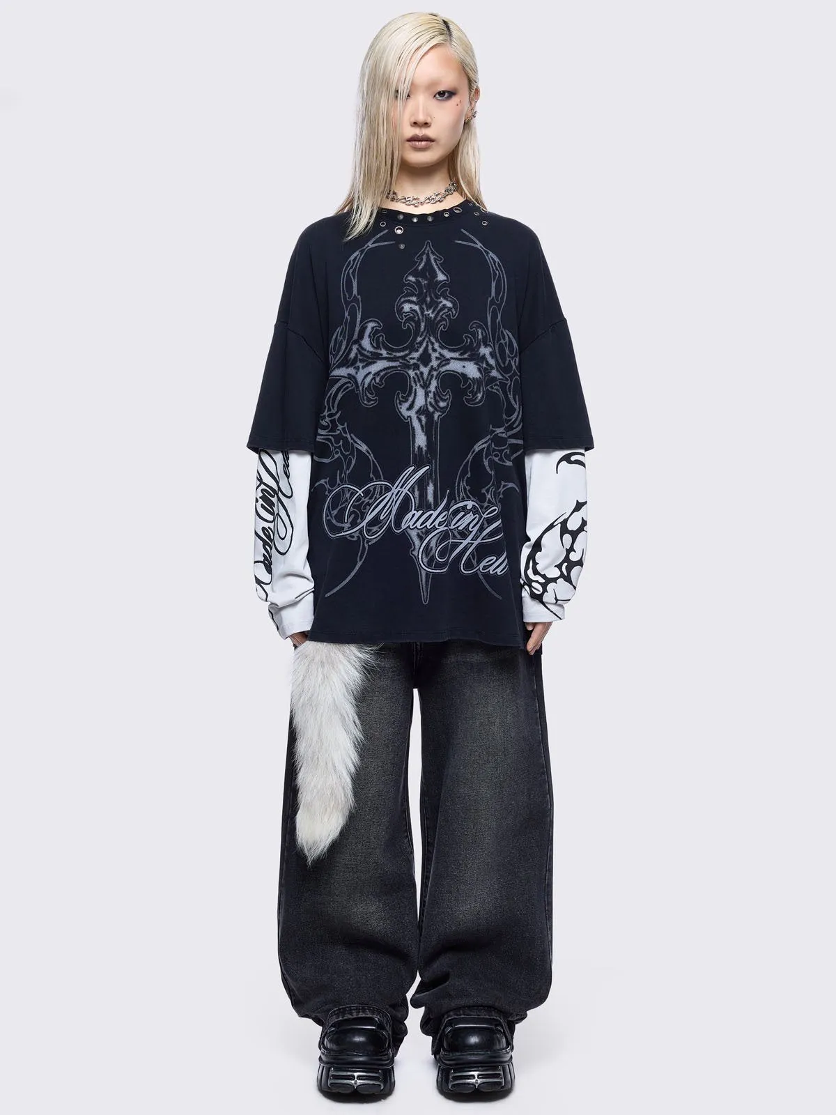 Made in Hell Layered T-Shirt sold by Minga London product image thumbnail 2