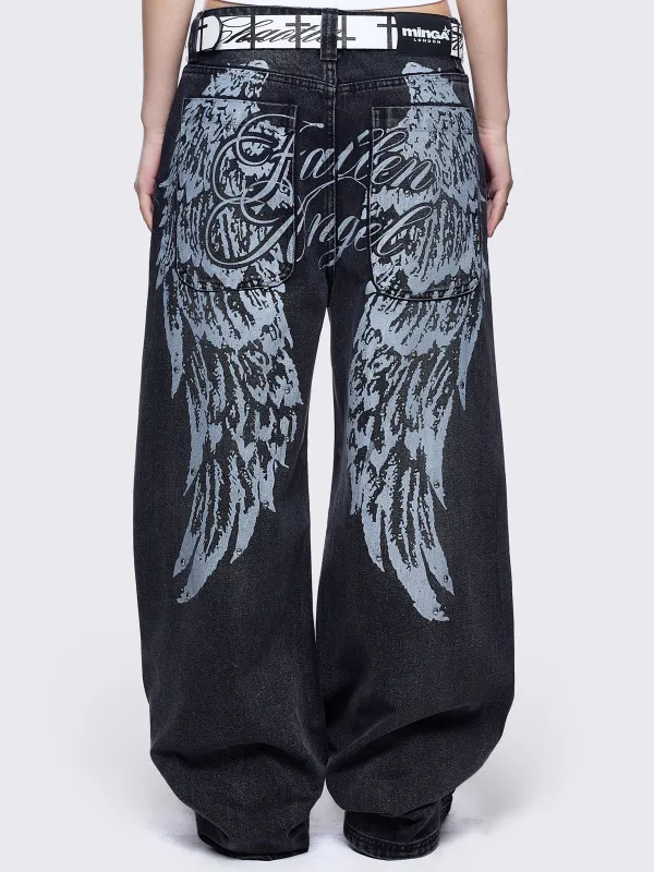 Fallen Angel Baggy Jeans sold by Minga London