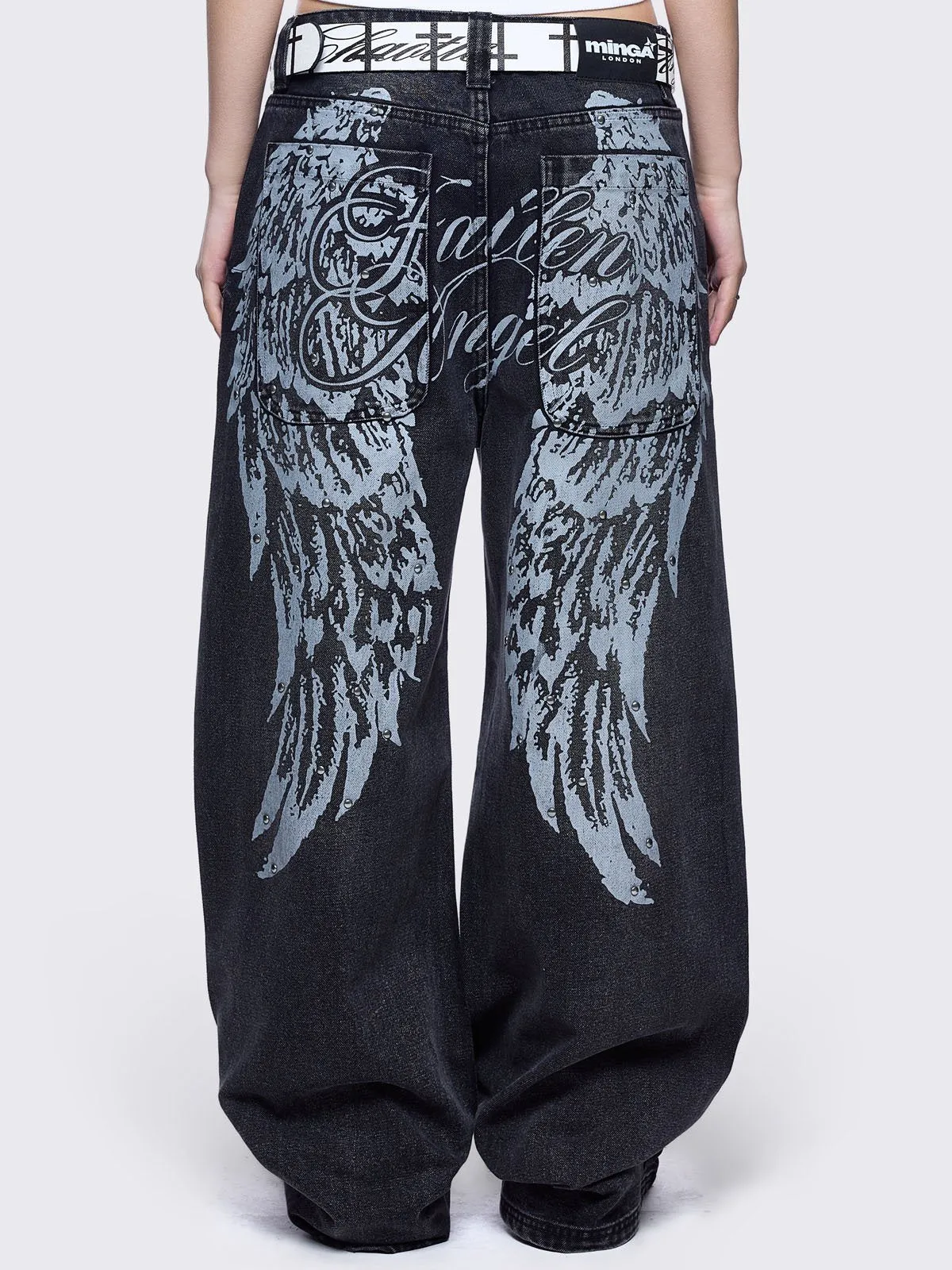 Fallen Angel Baggy Jeans sold by Minga London