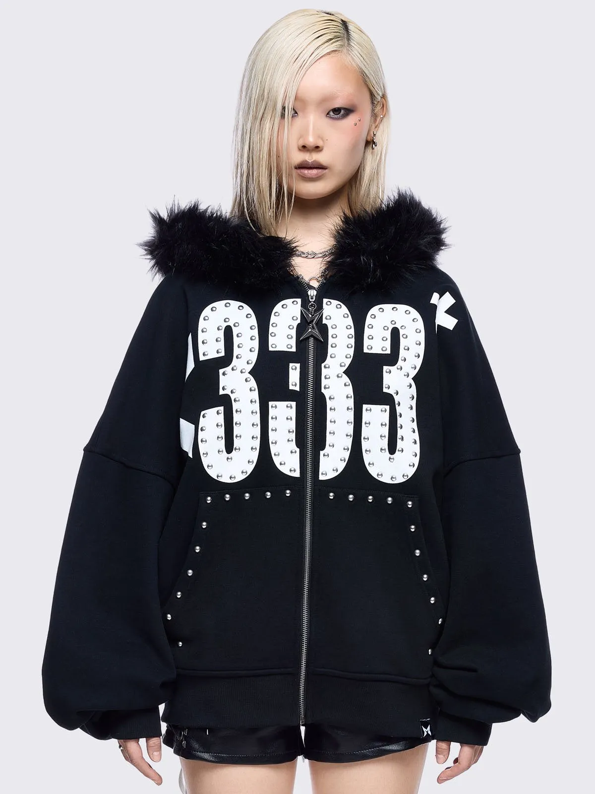<333 Zip Up Hoodie sold by Minga London