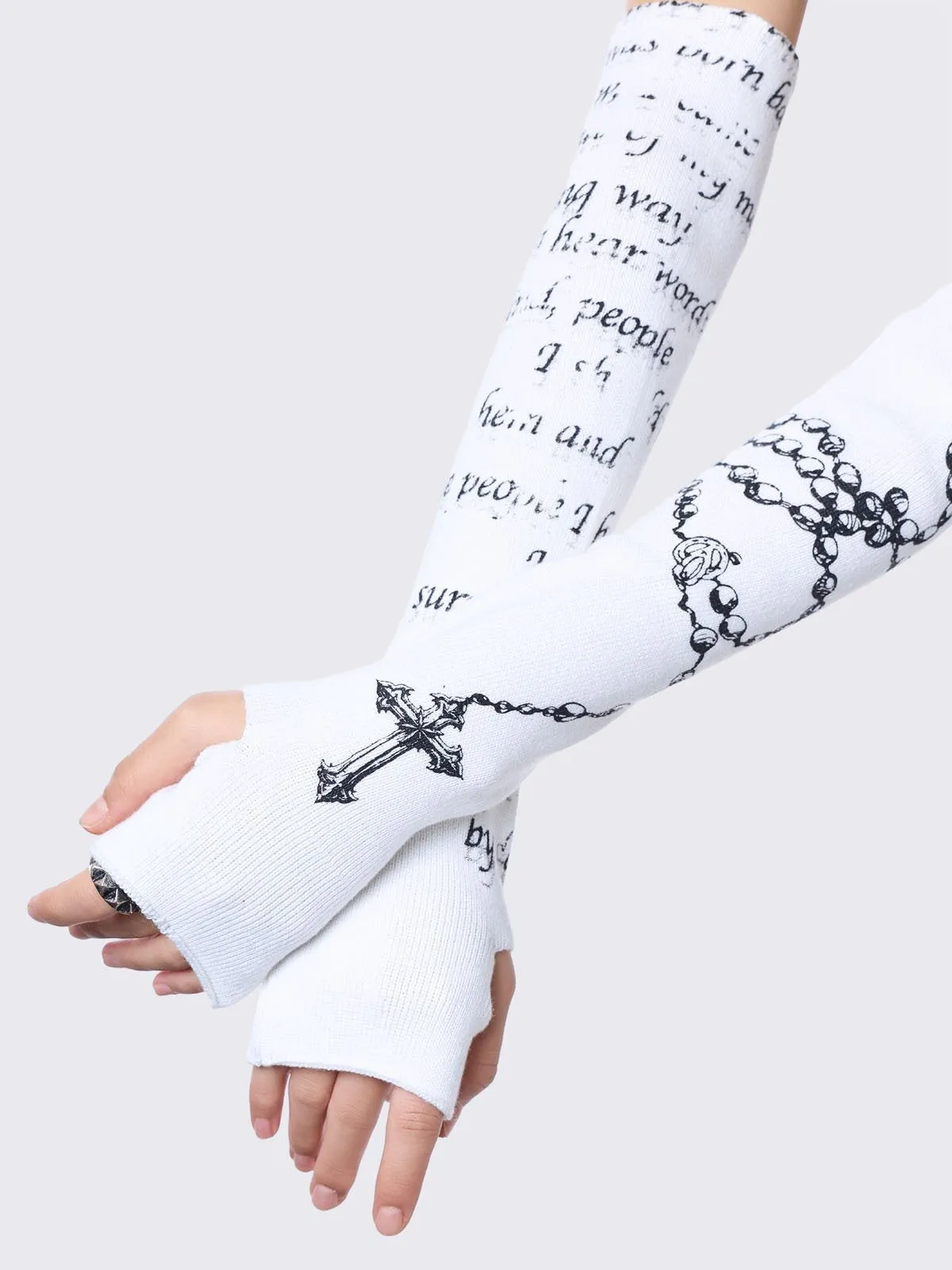 Amen Bitch Arm Warmers sold by Minga London product image thumbnail 2