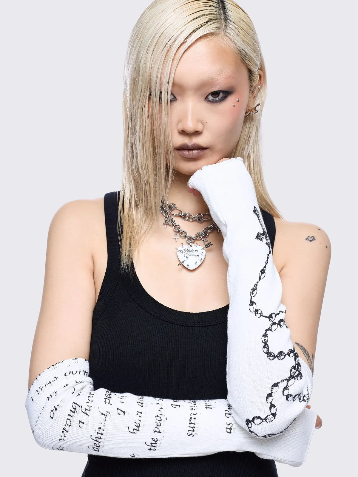 Amen Bitch Arm Warmers sold by Minga London