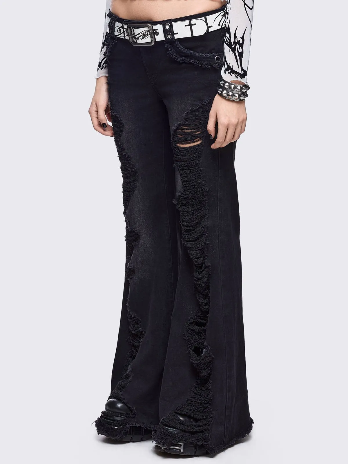 Brooke Black Flared Jeans sold by Minga London product image thumbnail 5
