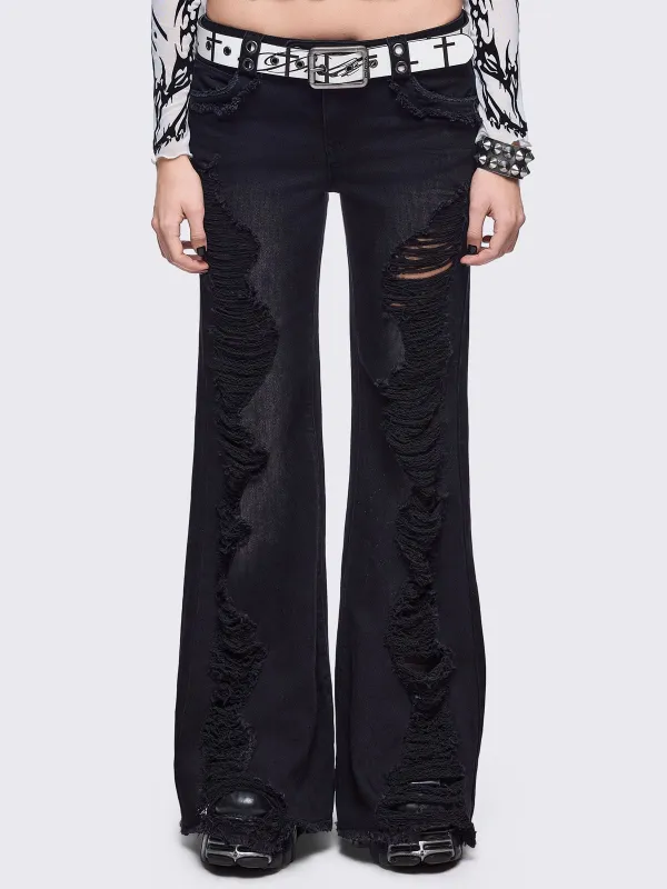 Brooke Black Flared Jeans sold by Minga London