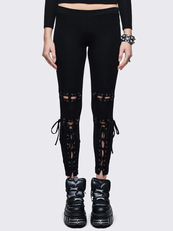 Laced Up Leggings sold by Minga London