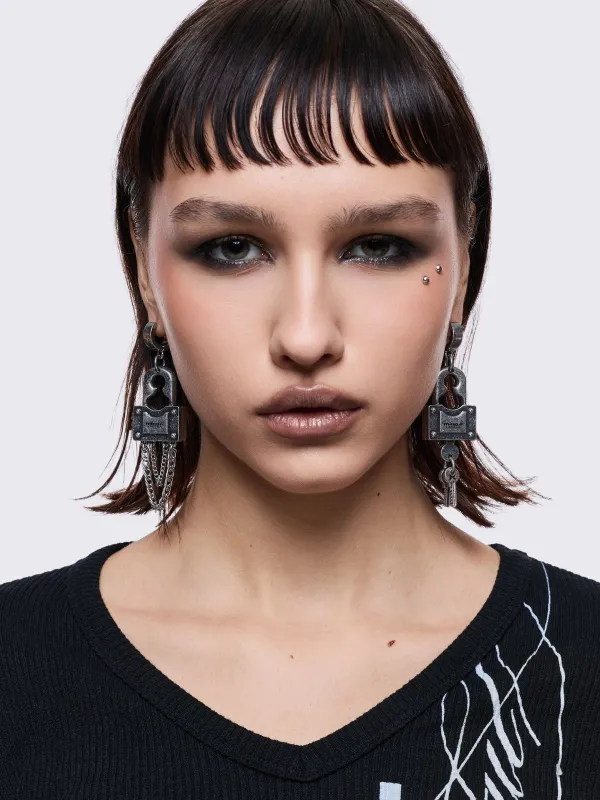 Locked Up Earrings made by Minga London