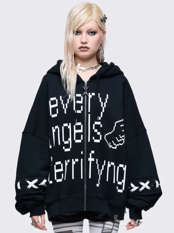 Terrifying Angels Zip Up Hoodie sold by Minga London
