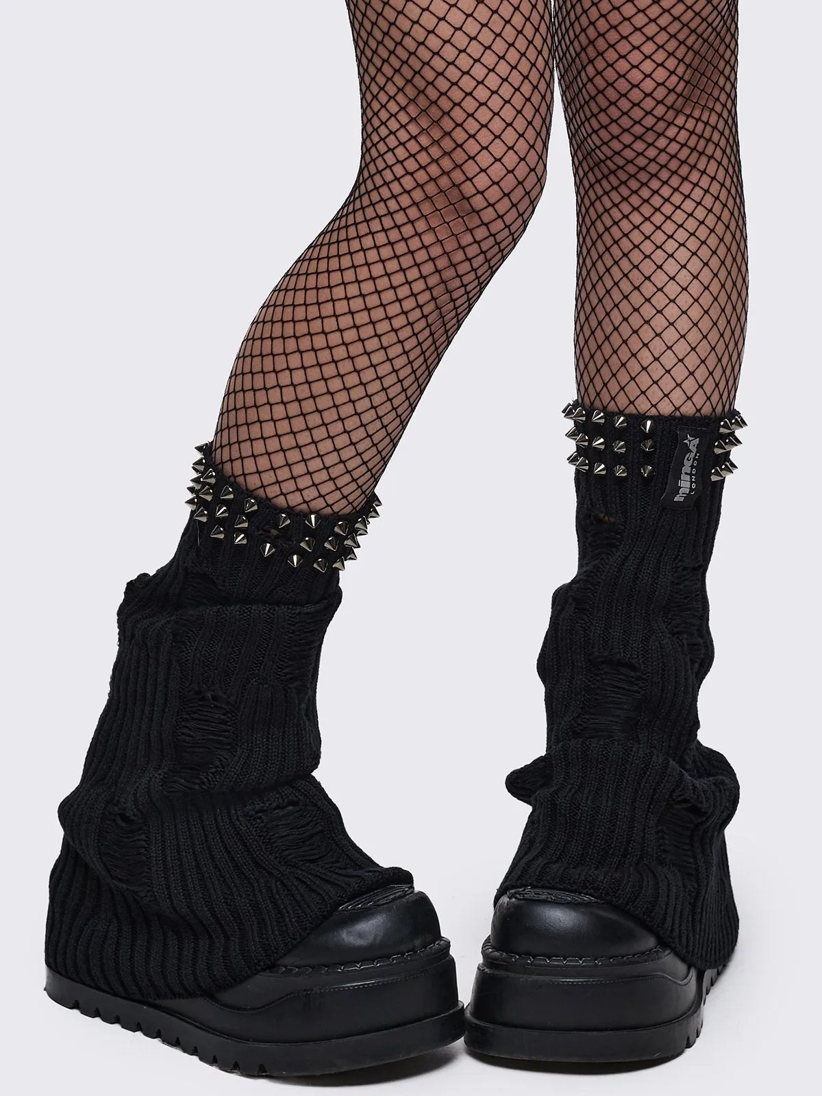 Lexa Ripped Leg Warmers sold by Minga London product image thumbnail 4