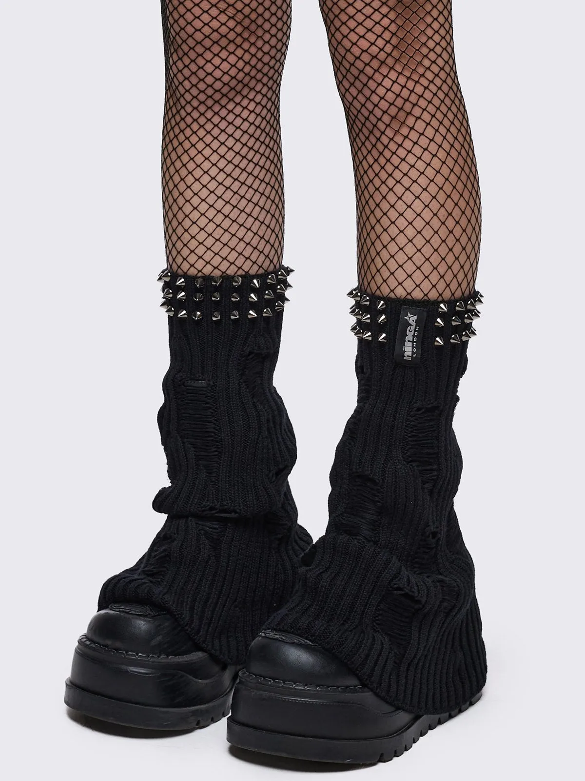 Lexa Ripped Leg Warmers sold by Minga London