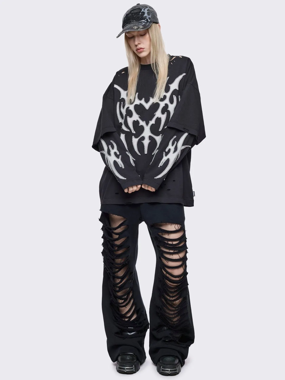 Luvx Black Layered T-Shirt sold by Minga London product image thumbnail 4