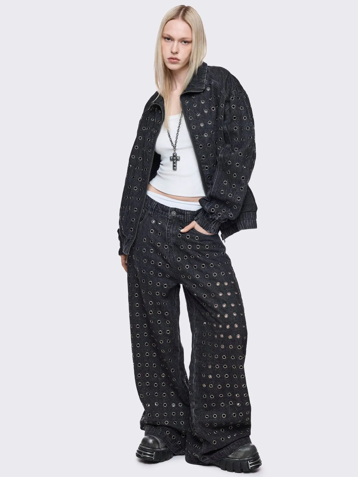 Rogue Black Baggy Jeans sold by Minga London product image thumbnail 2