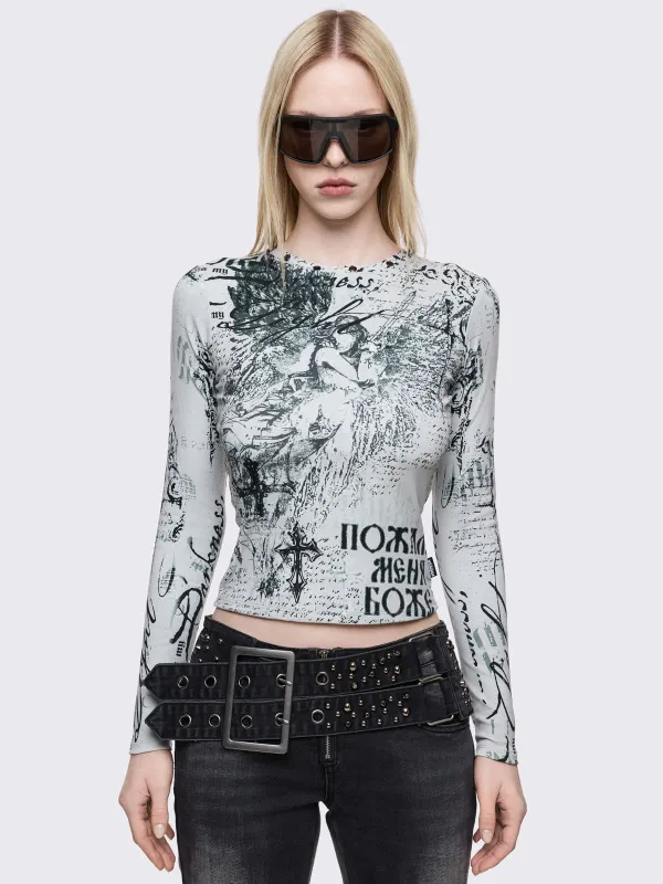 Light Darkness Top sold by Minga London