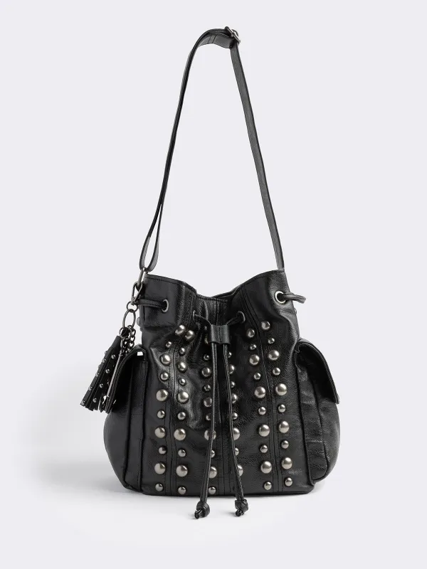 Kara Vegan Leather Bucket Bag sold by Minga London