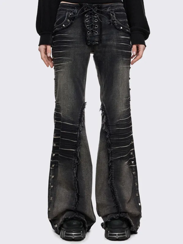 Dahlia Flared Jeans made by Minga London