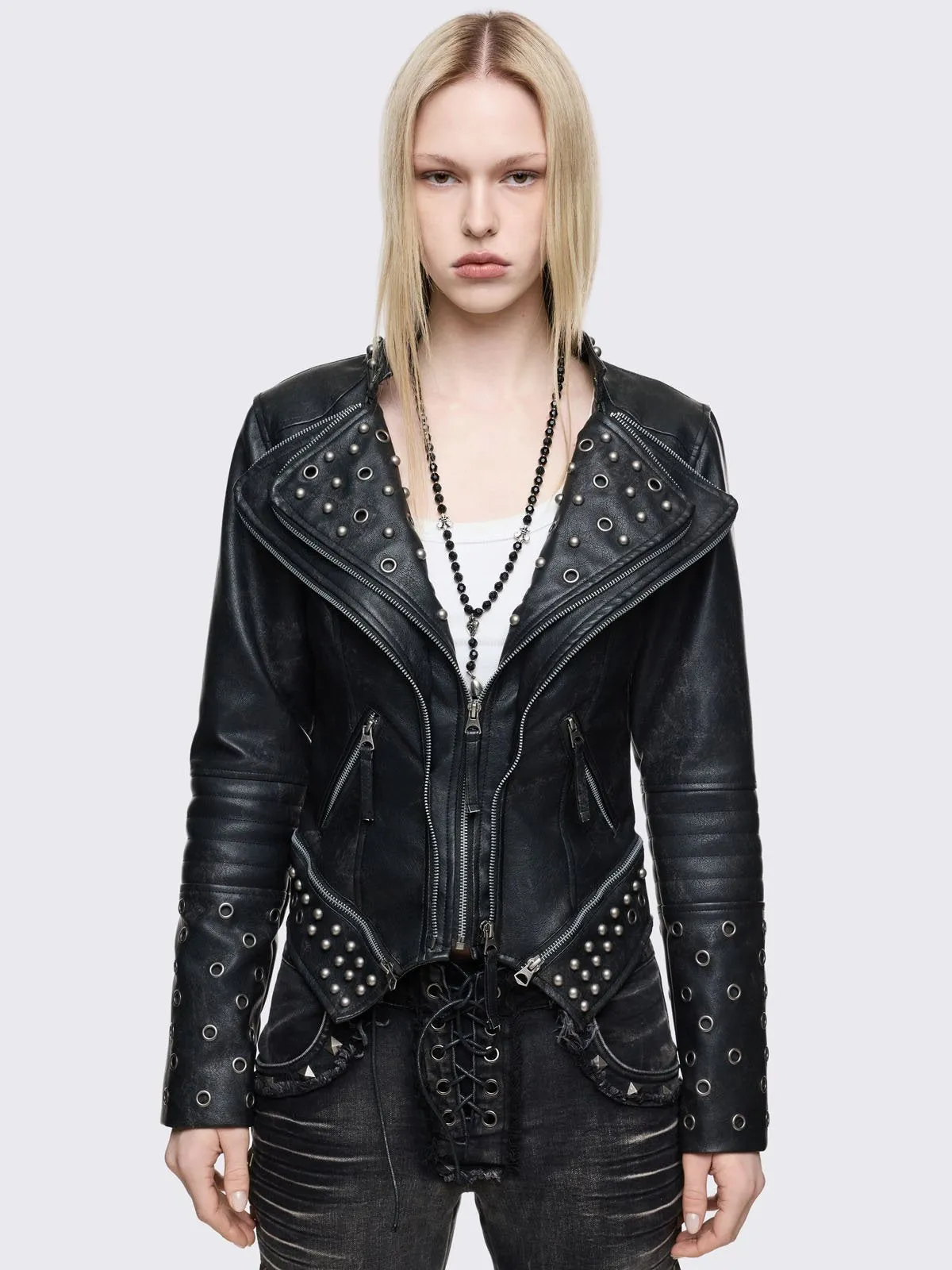 Courtney Biker Jacket sold by Minga London