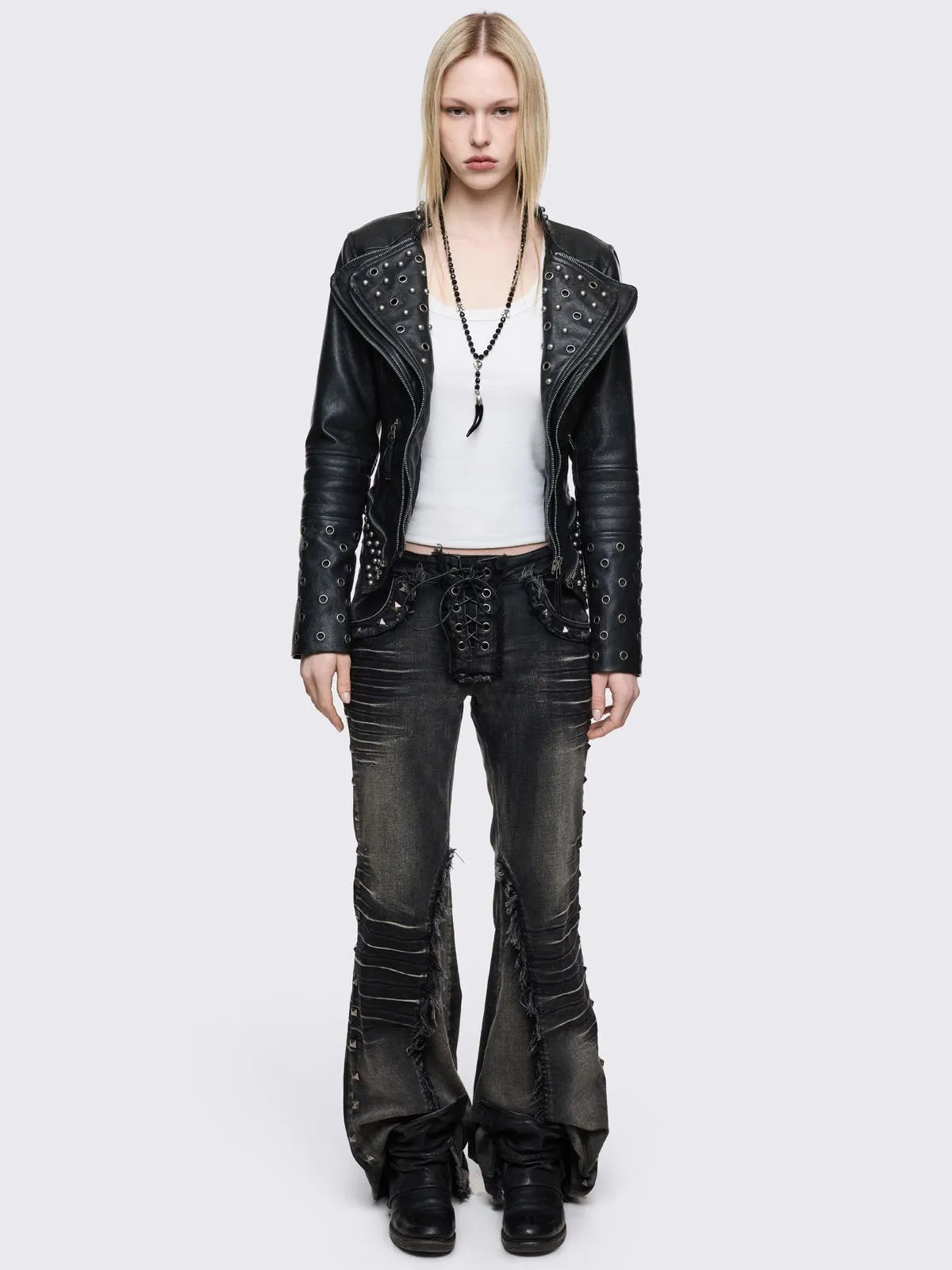 Courtney Biker Jacket sold by Minga London product image thumbnail 4