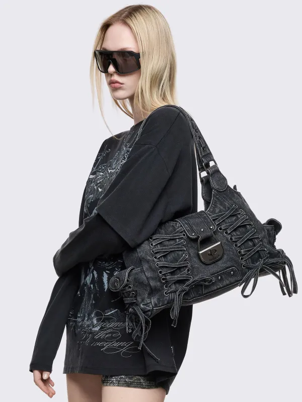 Locklyn Denim Shoulder Bag sold by Minga London