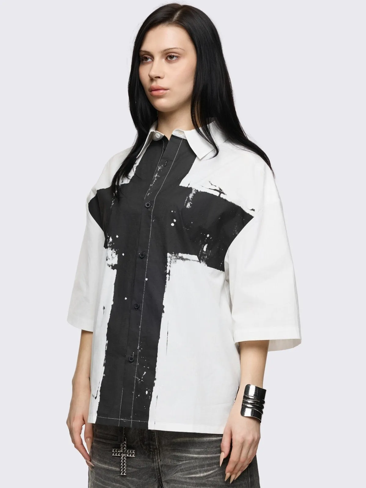 Never Saint White Shirt sold by Minga London product image thumbnail 3