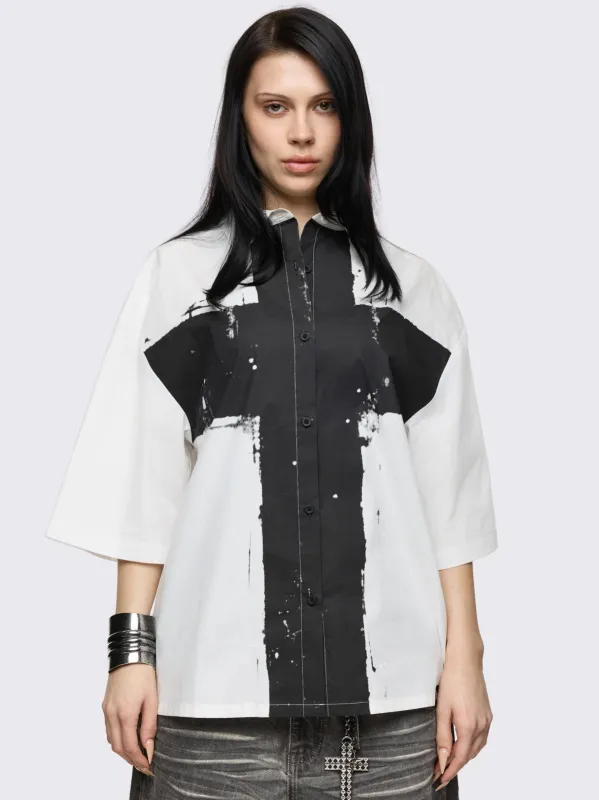 Never Saint White Shirt made by Minga London