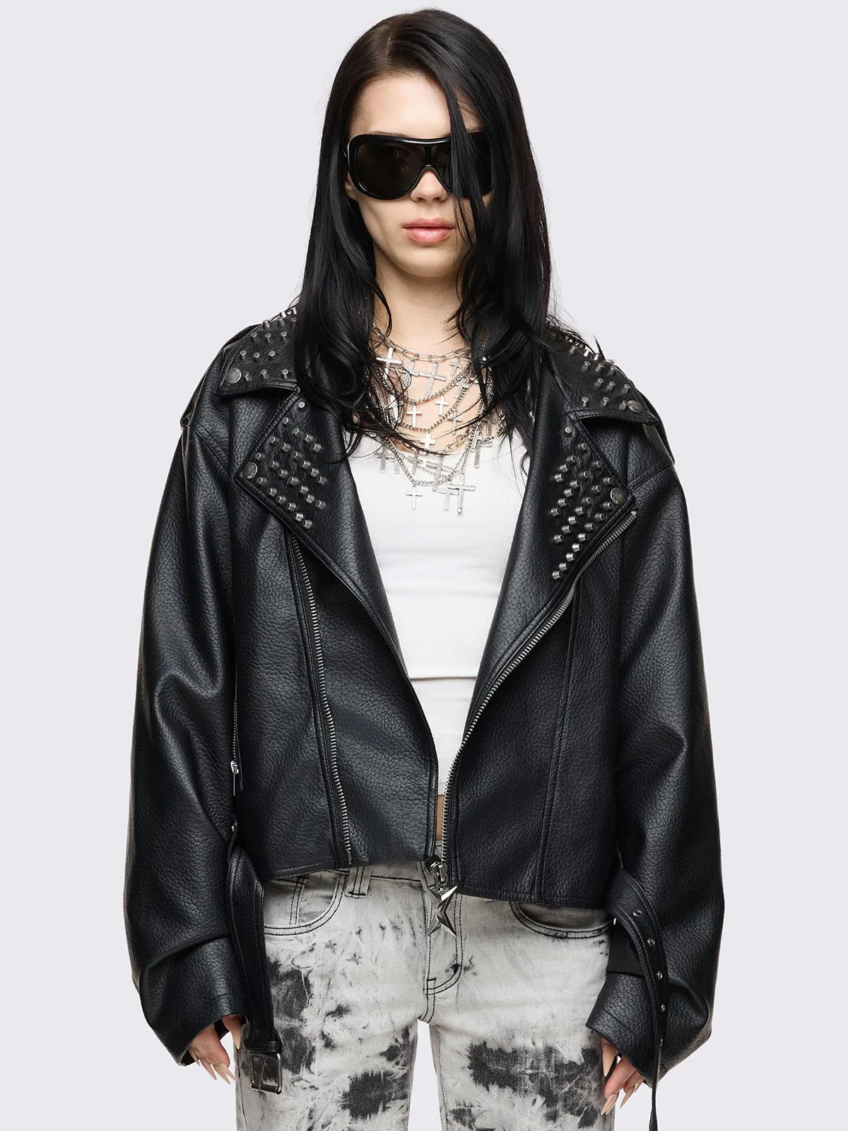 Roxanne Biker Jacket sold by Minga London product image thumbnail 3
