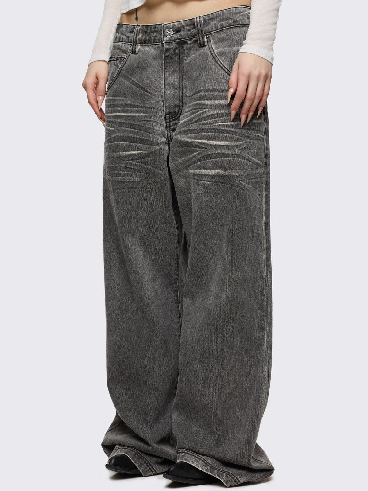 Smoke Baggy Jeans sold by Minga London product image thumbnail 4