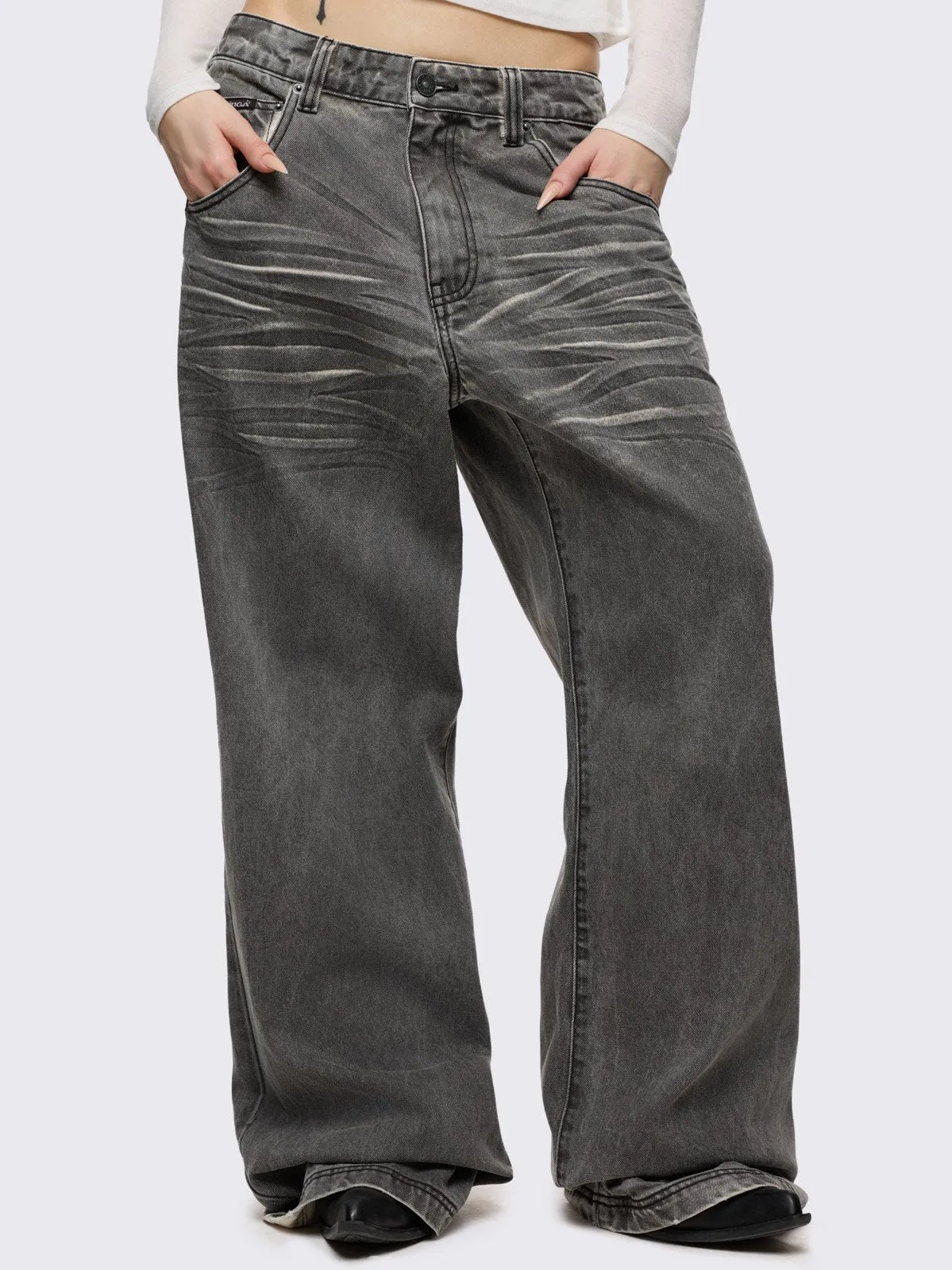 Smoke Baggy Jeans sold by Minga London product image thumbnail 3