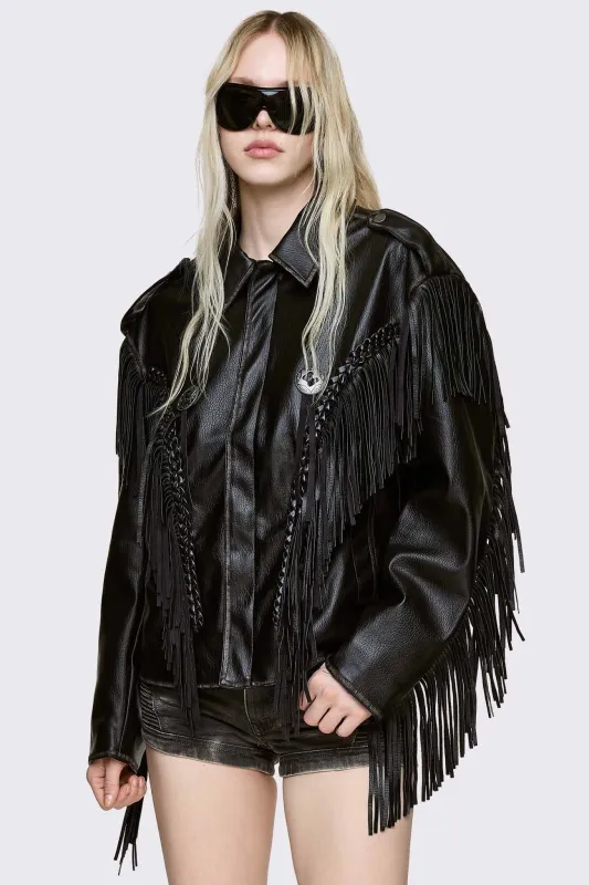 Nomad Fringe Biker Jacket made by Minga London