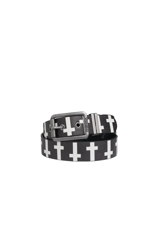 Crossed Out Buckle Belt made by Minga London