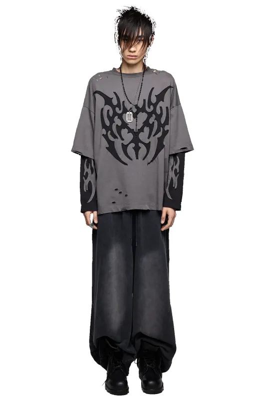 Luvx Grey Layered T-Shirt made by Minga London